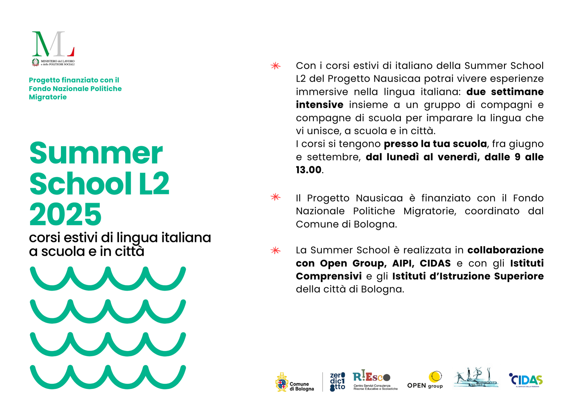 NAUSICAA_Summer school RiESco 2025 - cartolina NAUSICAA_Summer school RiESco 2025 - cartolina